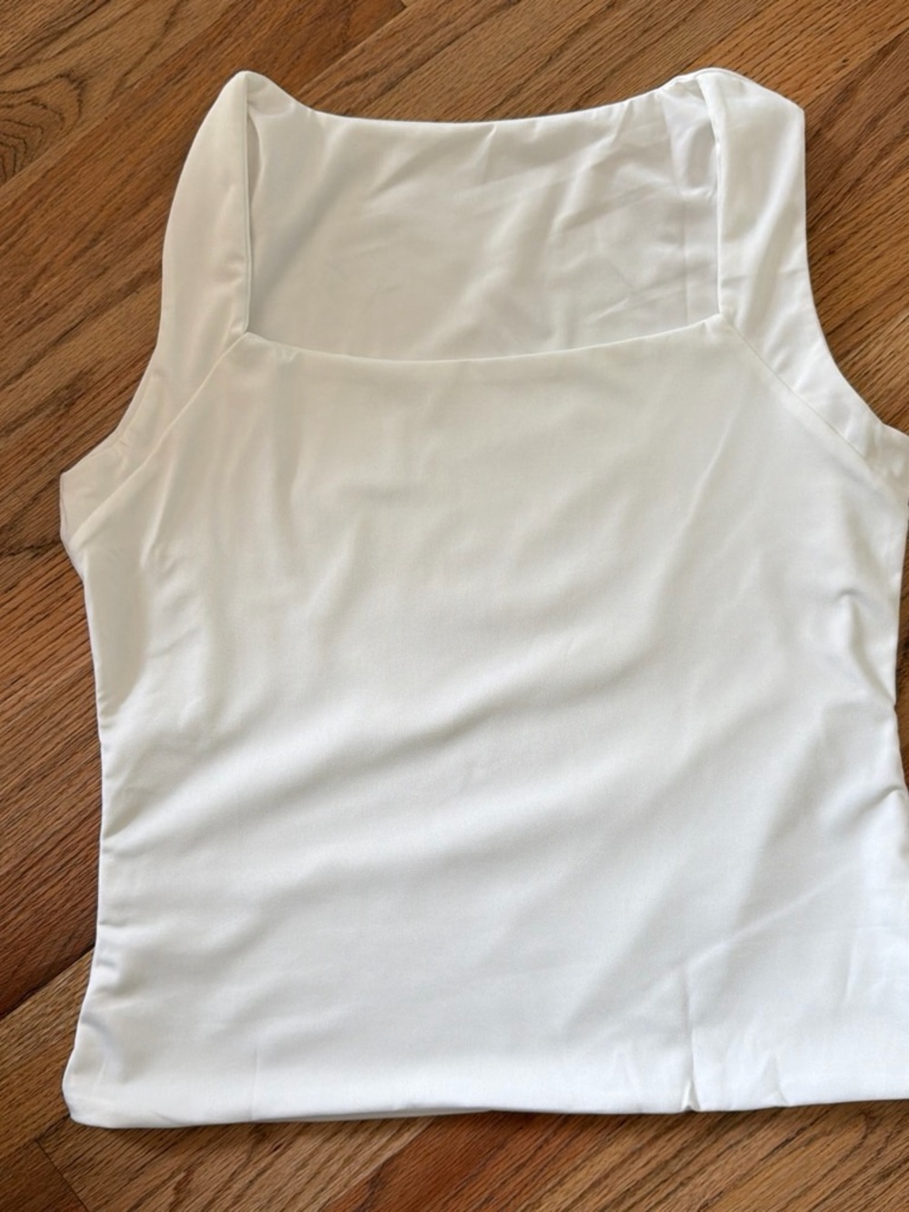 Classic White Square-Neck Tank Top - Women